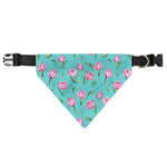 Pink Watercolor Tulip Pattern Print Over The Collar Dog Bandana