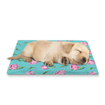 Pink Watercolor Tulip Pattern Print Pet Cooling Mat Cover