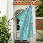 Pink Watercolor Tulip Pattern Print Polyester Flag