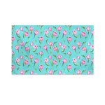 Pink Watercolor Tulip Pattern Print Polyester Flag