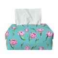 Pink Watercolor Tulip Pattern Print Rectangle Tissue Box Cover