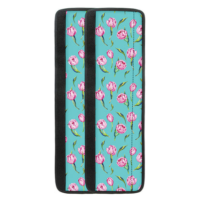 Pink Watercolor Tulip Pattern Print Refrigerator Handle Covers