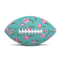 Pink Watercolor Tulip Pattern Print Rugby Ball
