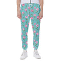 Pink Watercolor Tulip Pattern Print Joggers
