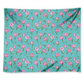 Pink Watercolor Tulip Pattern Print Tapestry