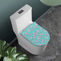 Pink Watercolor Tulip Pattern Print Toilet Lid Cover