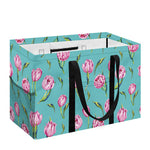 Pink Watercolor Tulip Pattern Print Utility Tote Bag