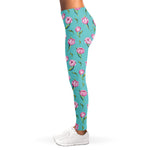 Pink Watercolor Tulip Pattern Print Women's Leggings