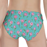 Pink Watercolor Tulip Pattern Print Women's Panties