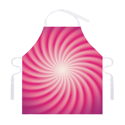 Pink Whirlpool Spiral Print Adjustable Apron