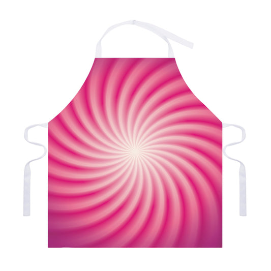 Pink Whirlpool Spiral Print Adjustable Apron