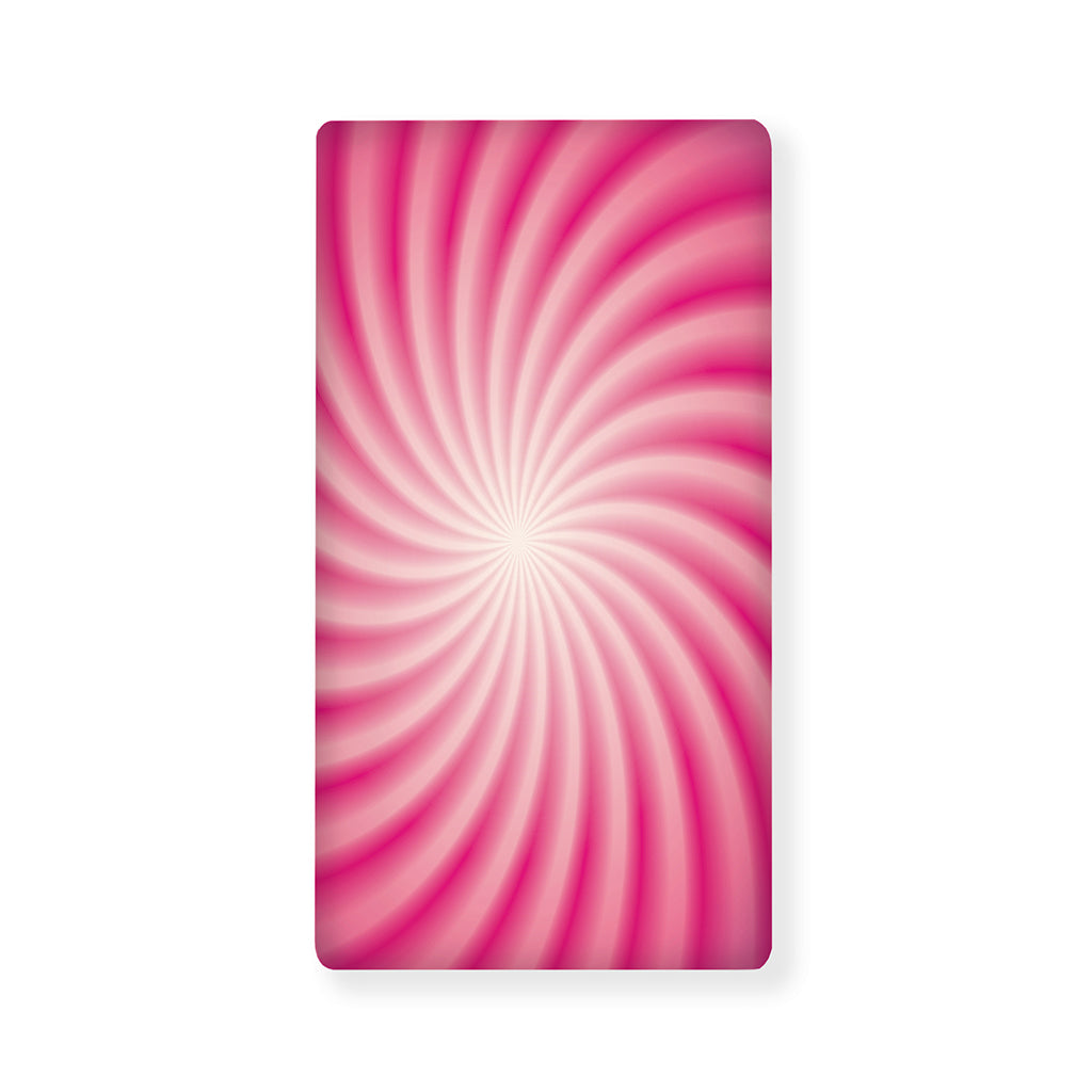 Pink Whirlpool Spiral Print Baby Crib Sheet