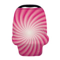 Pink Whirlpool Spiral Print Baby Seat Cover