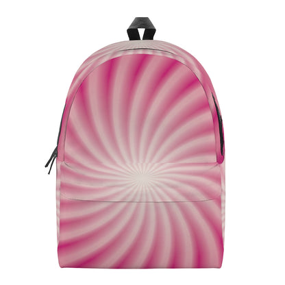 Pink Whirlpool Spiral Print Backpack