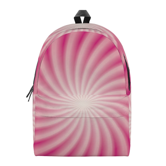 Pink Whirlpool Spiral Print Backpack