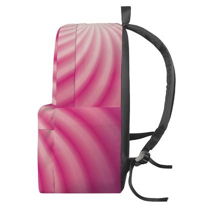 Pink Whirlpool Spiral Print Backpack
