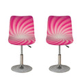 Pink Whirlpool Spiral Print Bar Stool Covers