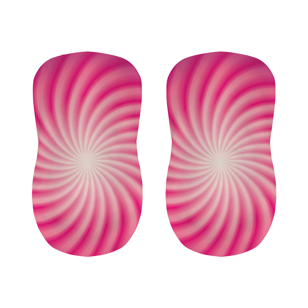 Pink Whirlpool Spiral Print Bar Stool Covers