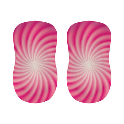 Pink Whirlpool Spiral Print Bar Stool Covers