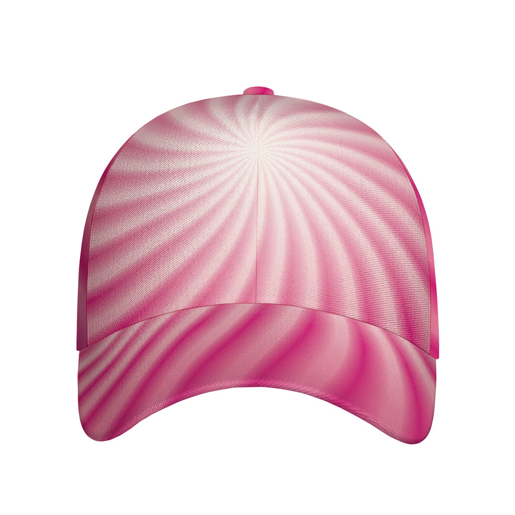 Pink Whirlpool Spiral Print Baseball Cap