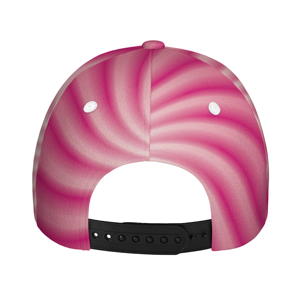 Pink Whirlpool Spiral Print Baseball Cap