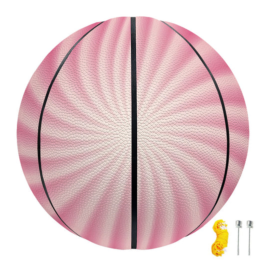 Pink Whirlpool Spiral Print Basketball