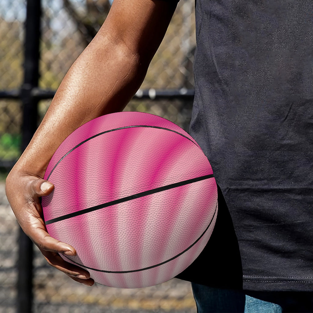Pink Whirlpool Spiral Print Basketball