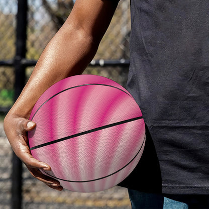 Pink Whirlpool Spiral Print Basketball
