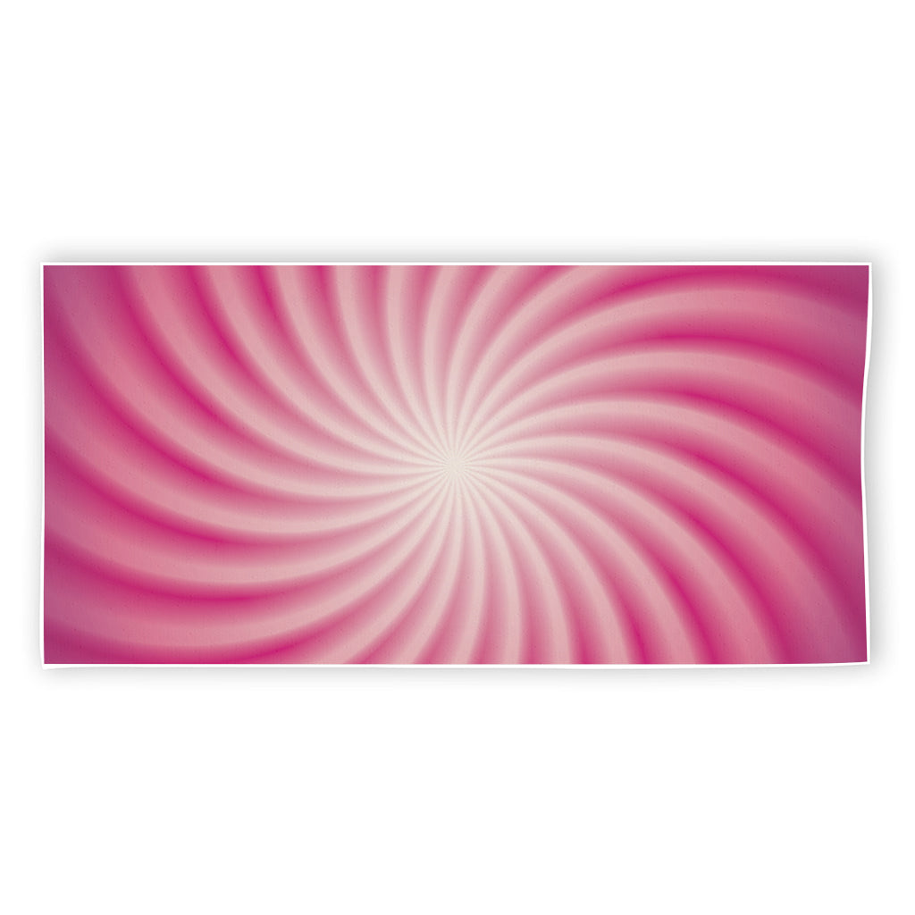 Pink Whirlpool Spiral Print Beach Towel