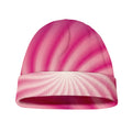 Pink Whirlpool Spiral Print Beanie
