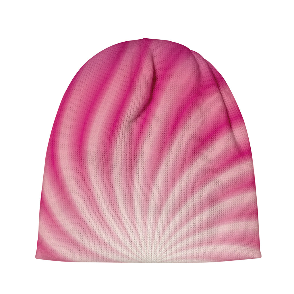 Pink Whirlpool Spiral Print Beanie