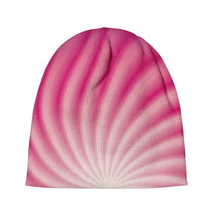 Pink Whirlpool Spiral Print Beanie