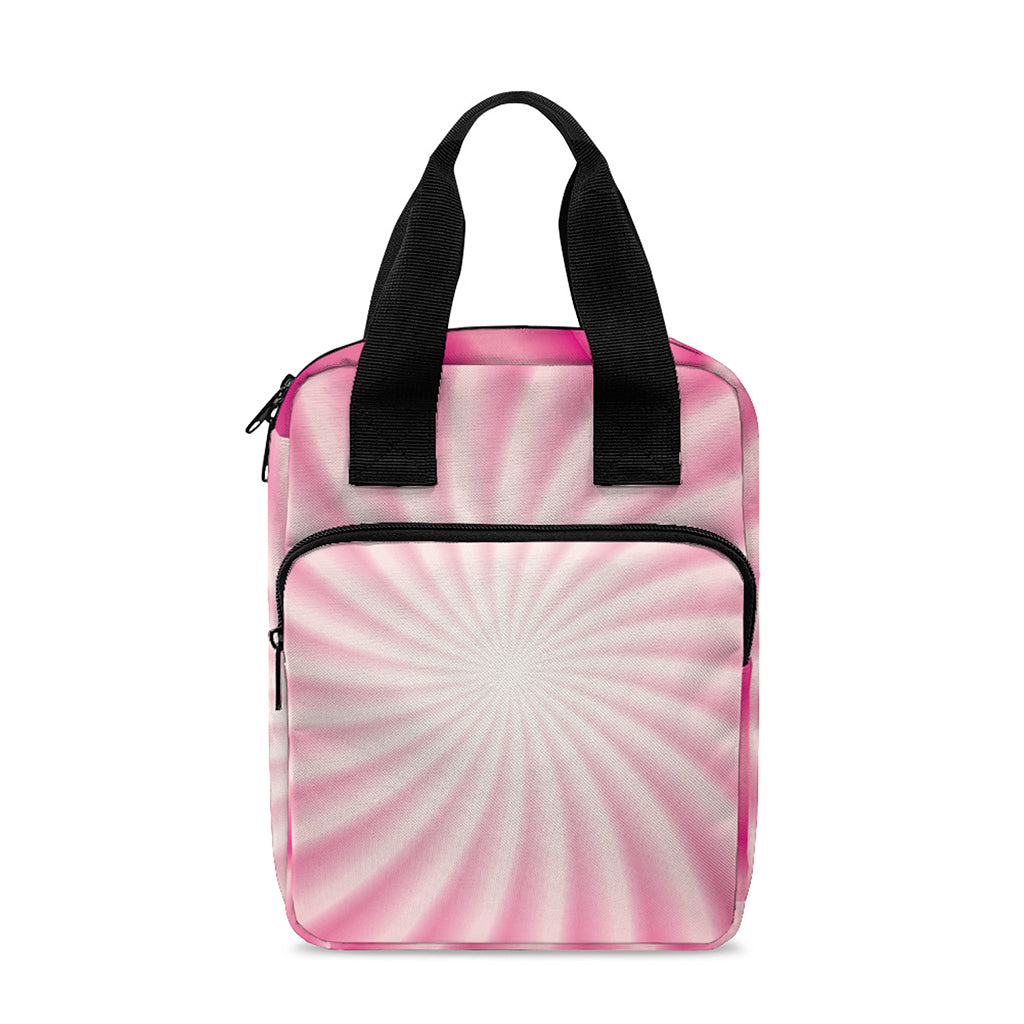 Pink Whirlpool Spiral Print Bible Tote Bag