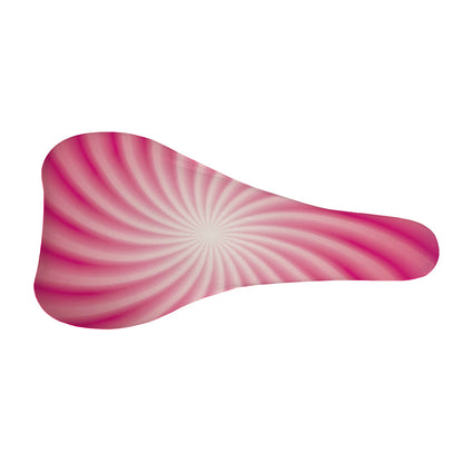 Pink Whirlpool Spiral Print Bicycle Seat Cover