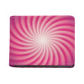 Pink Whirlpool Spiral Print Bifold Wallet