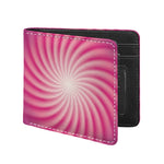 Pink Whirlpool Spiral Print Bifold Wallet