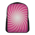 Pink Whirlpool Spiral Print Casual Backpack