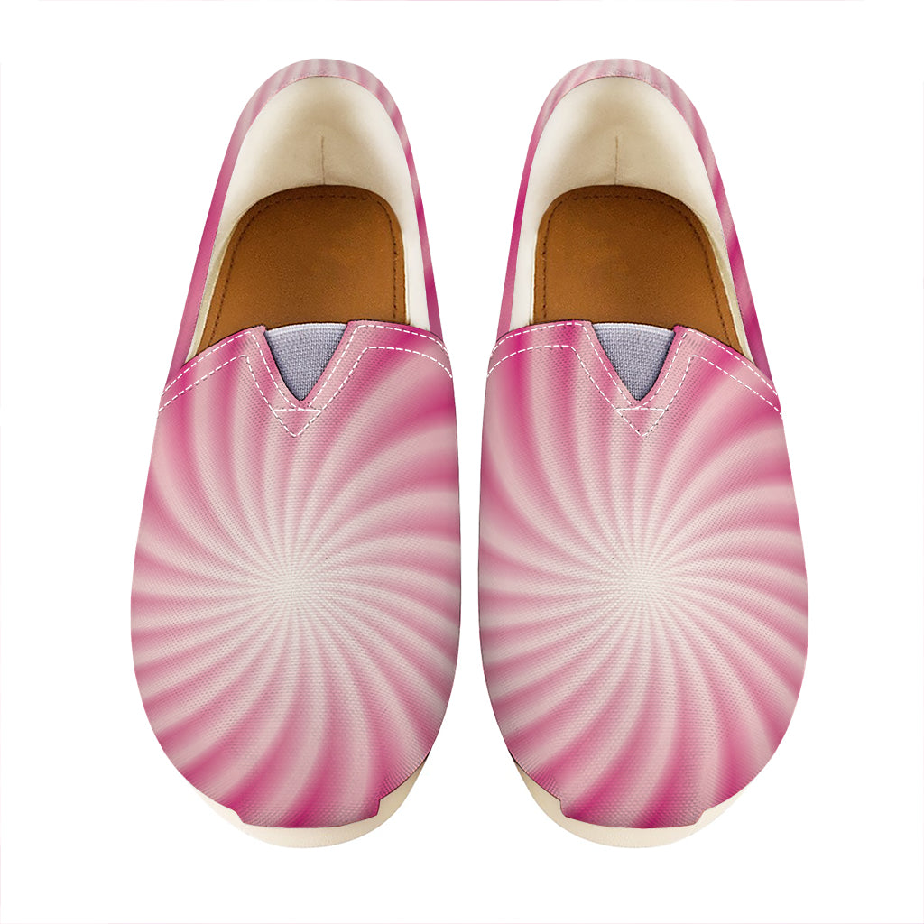 Pink Whirlpool Spiral Print Casual Shoes
