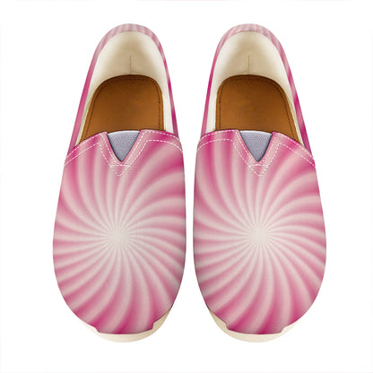 Pink Whirlpool Spiral Print Casual Shoes