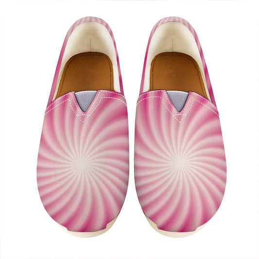 Pink Whirlpool Spiral Print Casual Shoes