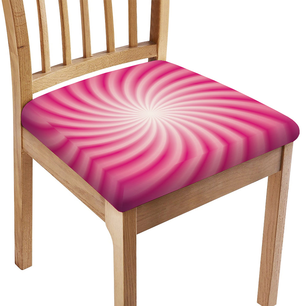 Pink Whirlpool Spiral Print Chair Cushion Cover