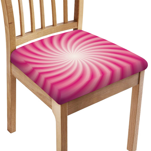 Pink Whirlpool Spiral Print Chair Cushion Cover