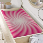 Pink Whirlpool Spiral Print Changing Pad Cover