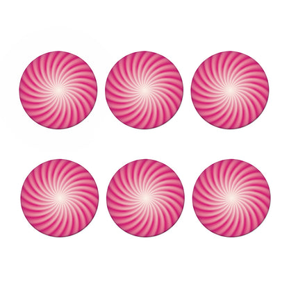 Pink Whirlpool Spiral Print Coaster Set