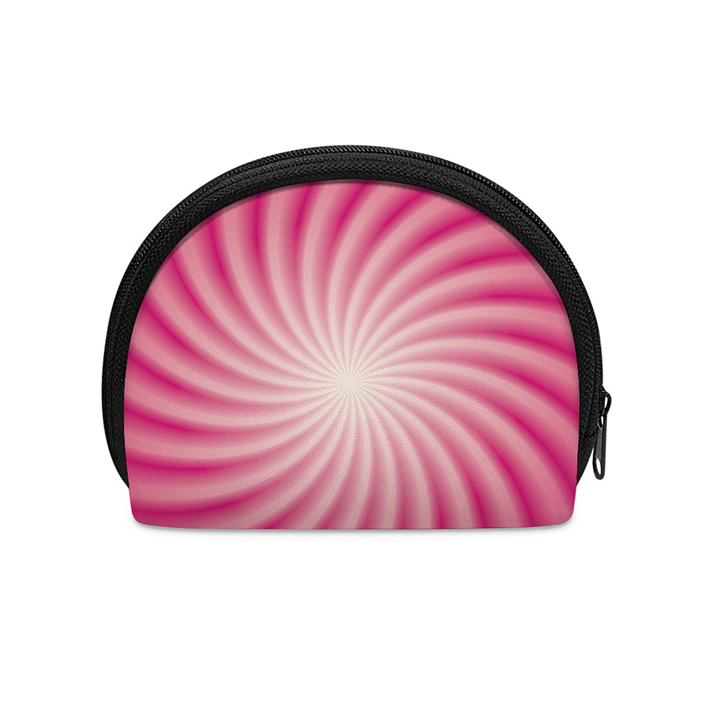 Pink Whirlpool Spiral Print Coin Purse