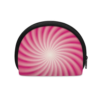Pink Whirlpool Spiral Print Coin Purse