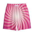 Pink Whirlpool Spiral Print Cotton Shorts
