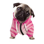 Pink Whirlpool Spiral Print Dog Zip Up Hoodie