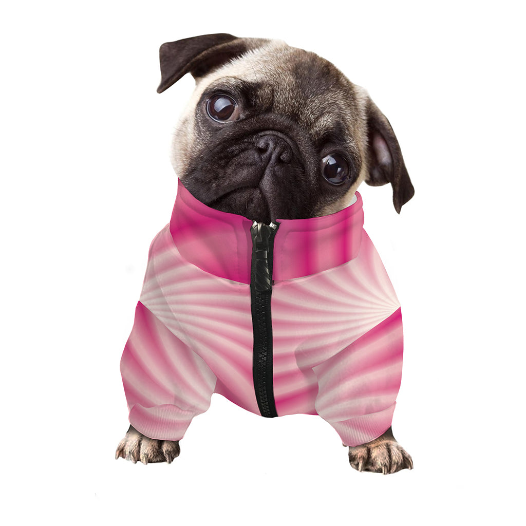 Pink Whirlpool Spiral Print Dog Zip Up Jacket