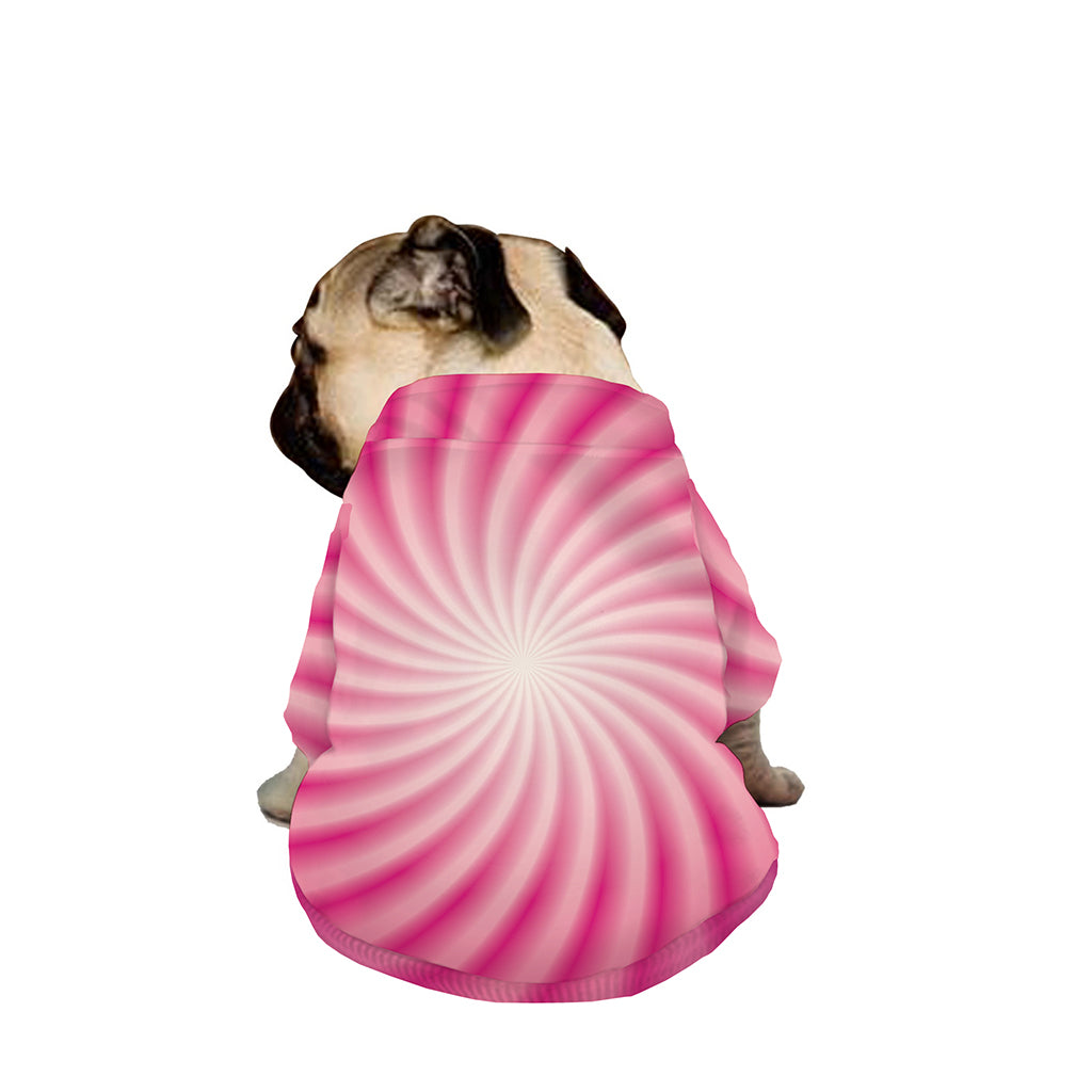 Pink Whirlpool Spiral Print Dog Zip Up Jacket